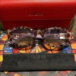 Guess Women's Patterned Sunglasses with Pink Hues SOLD